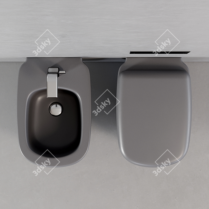 Flaminia Mono Wall-Hung WC & Bidet 3D model image 4