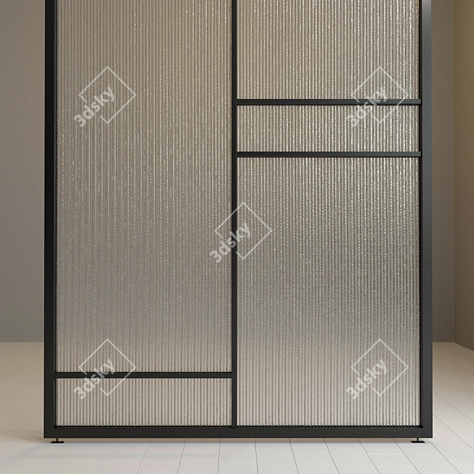 Adaptable Glass Partition for Versatile Spaces 3D model image 3