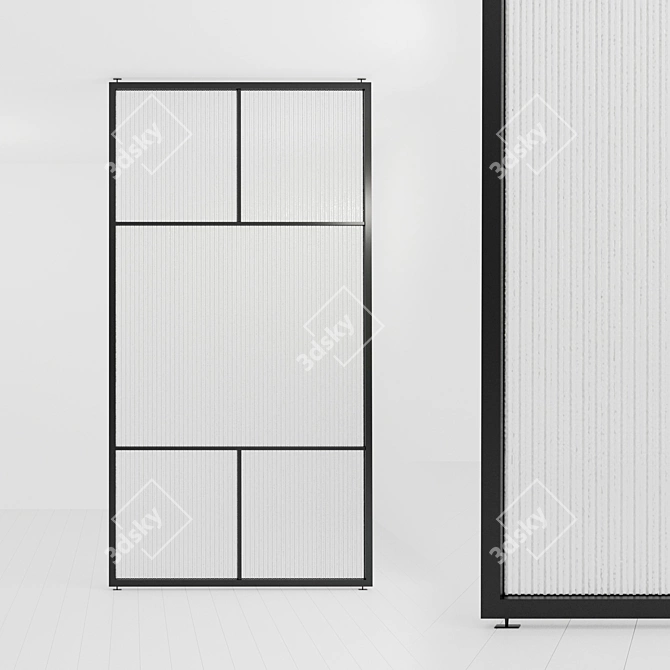 Modern Glass Partition 64 3D model image 1