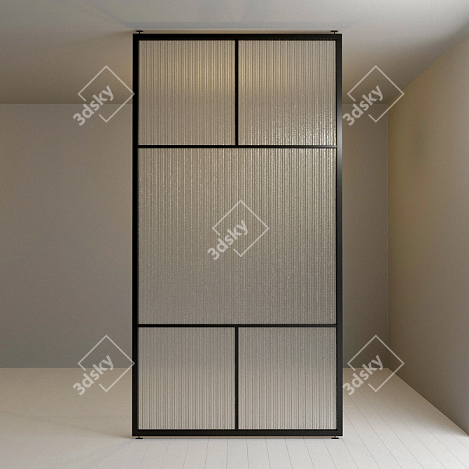 Modern Glass Partition 64 3D model image 2