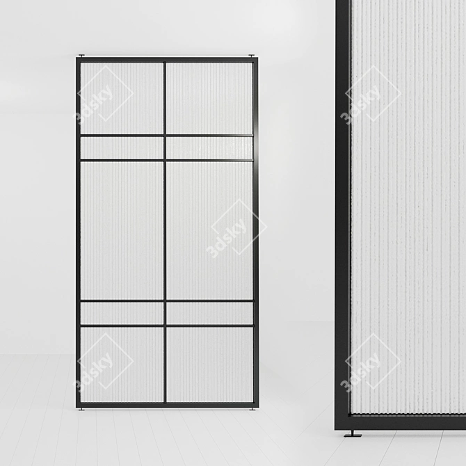 Flexible Glass Partition: Customizable & Versatile 3D model image 1