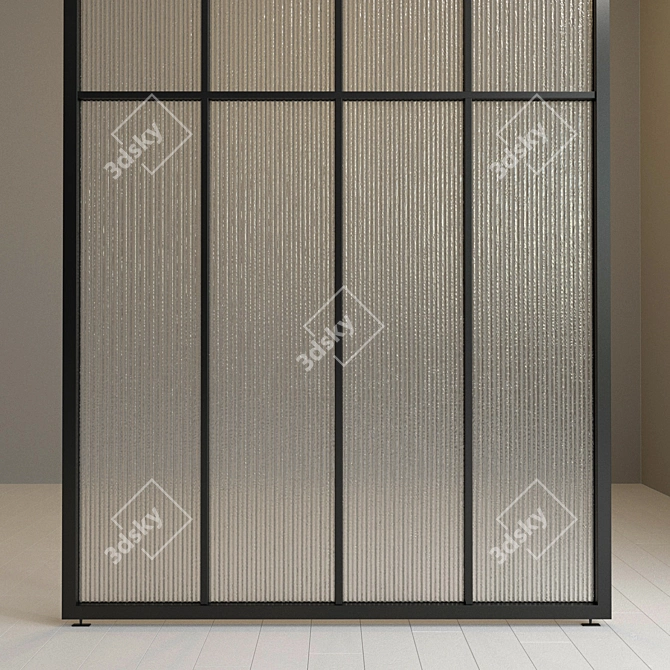 Sleek Glass Partition: Customizable Design 3D model image 3