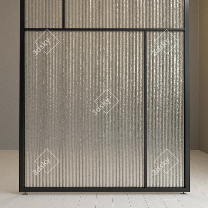 Versatile Glass Partition: Standalone or Pivot Door 3D model image 3