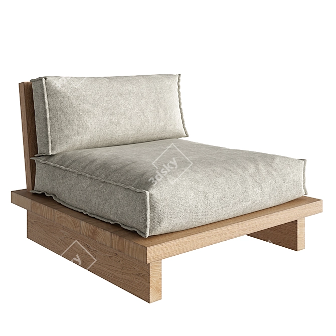 Elegant Conrad Sofa Chair 3D model image 1