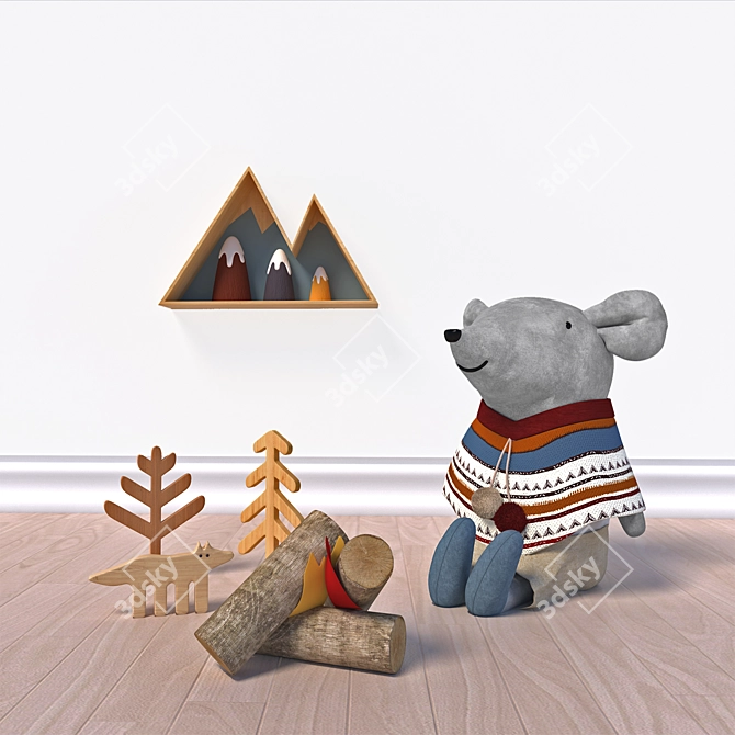 Cozy Teepee Hideaway 3D model image 3