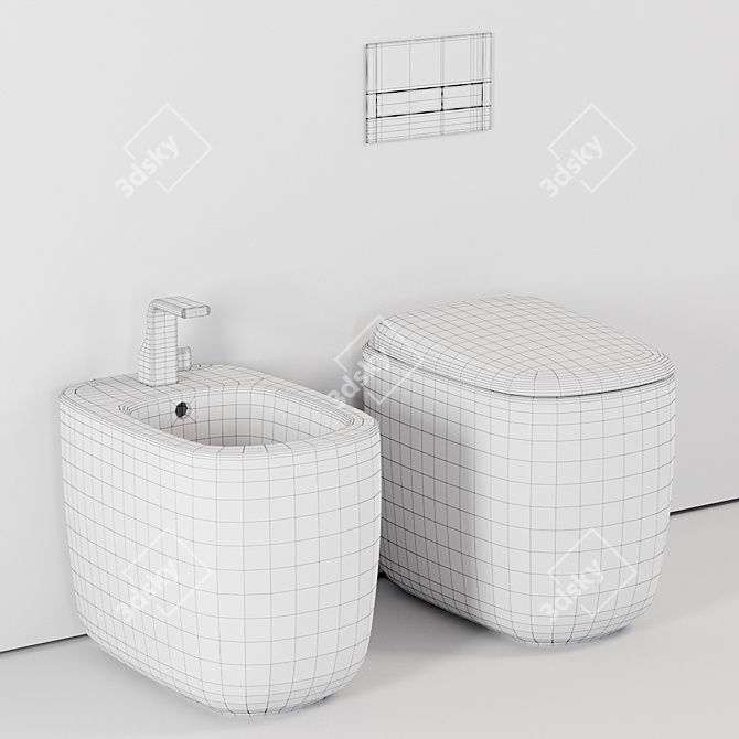 Ceramica Flaminia Mono WC Set 3D model image 5