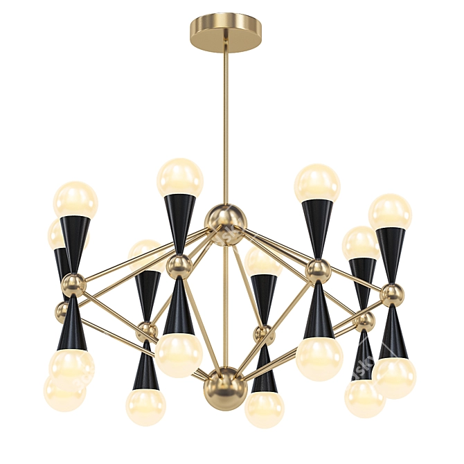 CARACAS Chandeliert: Modern Art Deco Chandelier 3D model image 1