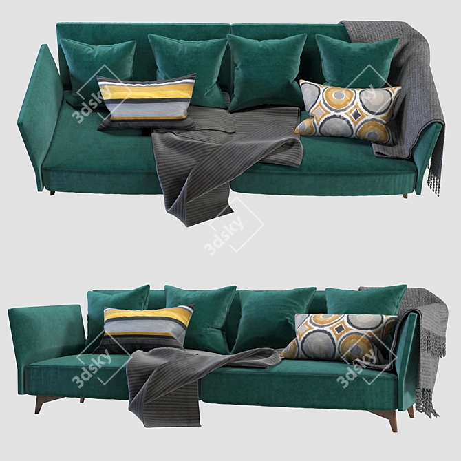 Elegant Germyn Sofa: Stylish Comfort 3D model image 2