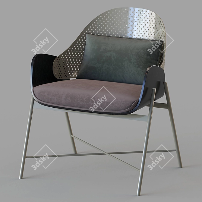 Luxury Leather Armchair: Roma Collection 3D model image 3