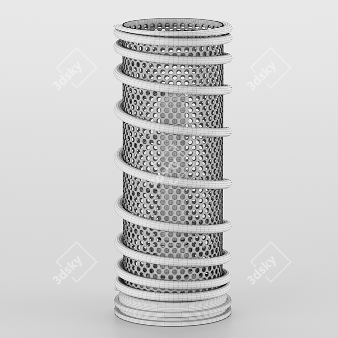 Handmade Car Spring Table Lamp 3D model image 2