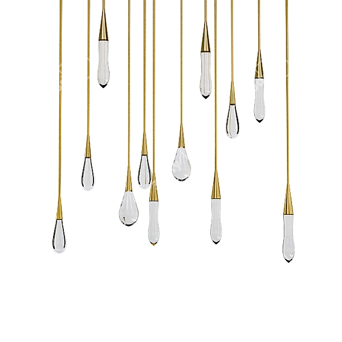 Modern Geometric Chandelier Collection 3D model image 2