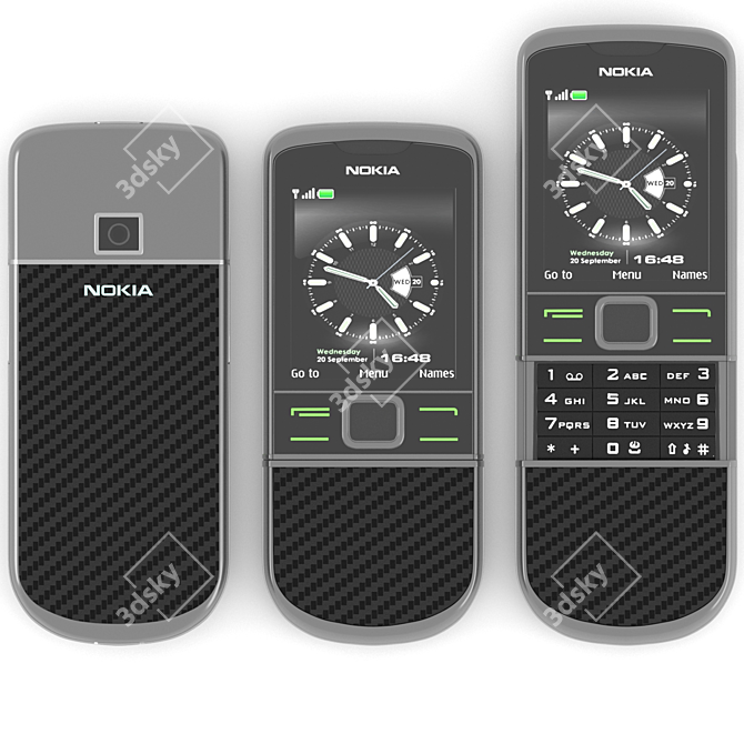 Sleek Nokia Carbon Edition 3D model image 1