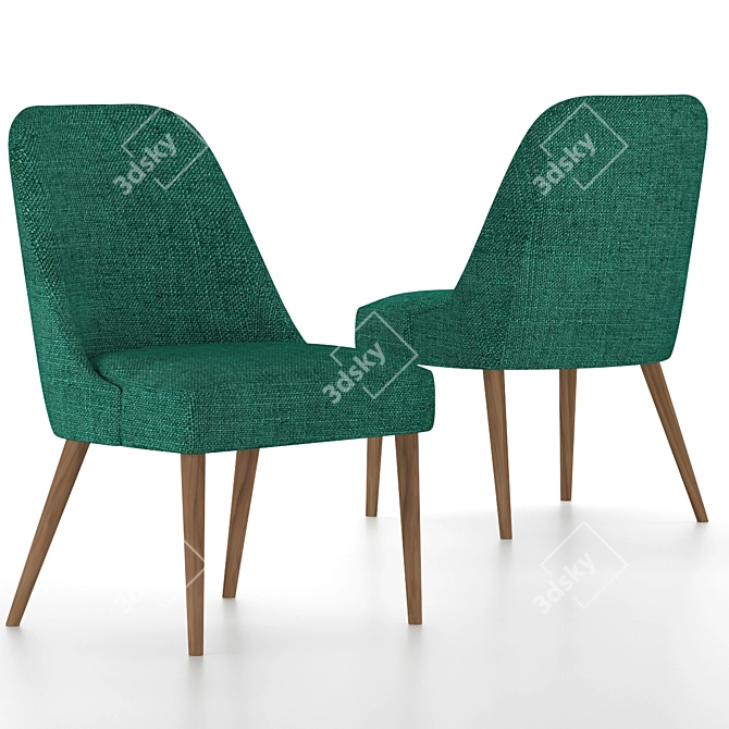 Green Fullam Dining Chair: Stylish and Made in USA! 3D model image 1