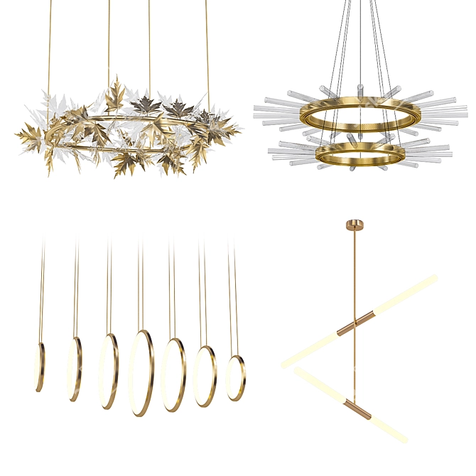 Modern Chandelier Collection 3D model image 1