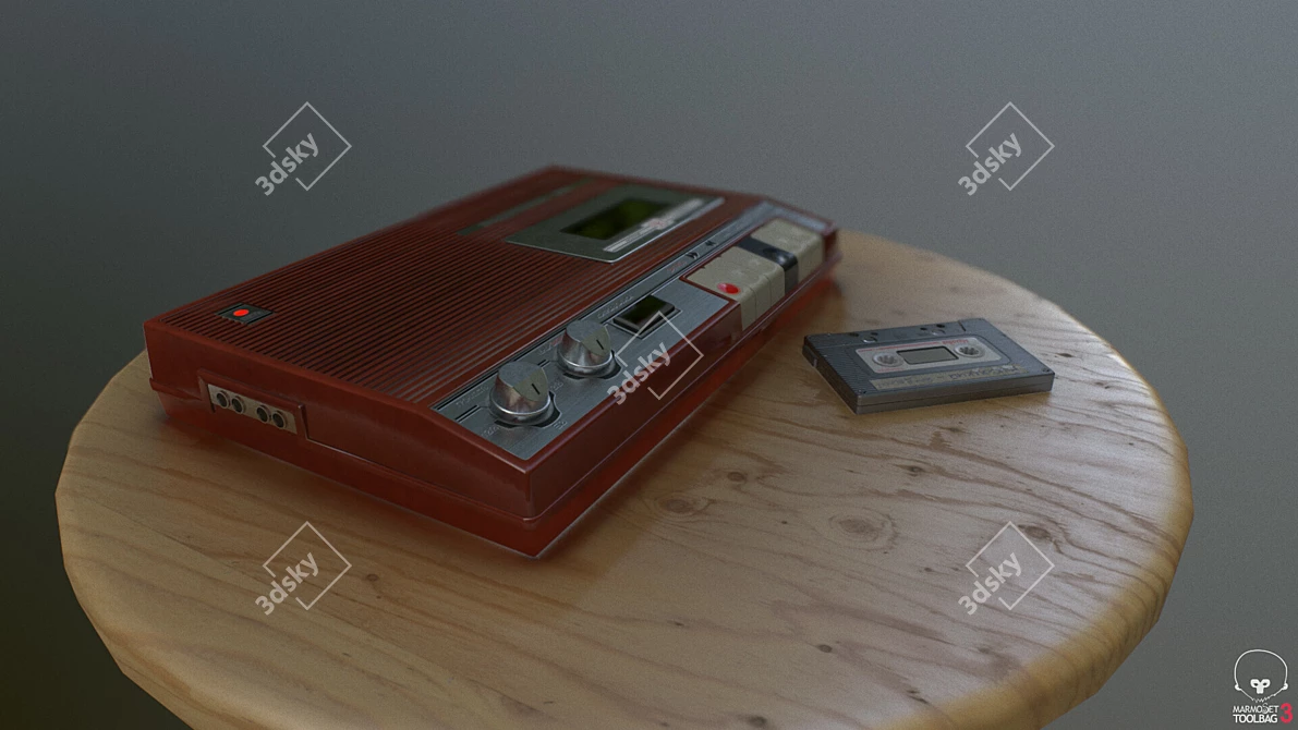 Vintage Cassette Player: ELECTRONIKA 302 3D model image 1