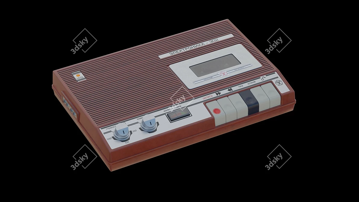 Vintage Cassette Player: ELECTRONIKA 302 3D model image 4