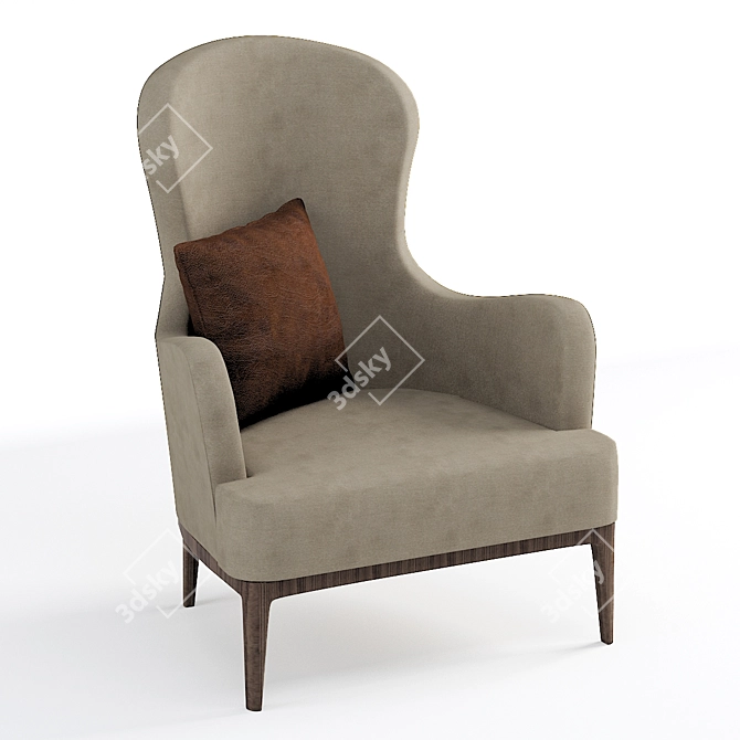 Contemporary Chic Bergere 3D model image 2