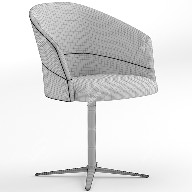 Viccarbe Copa Flat Swivel Chair 3D model image 3