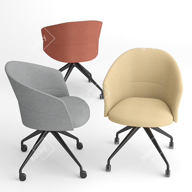 Stylish Copa Office Chair 3D model image 2