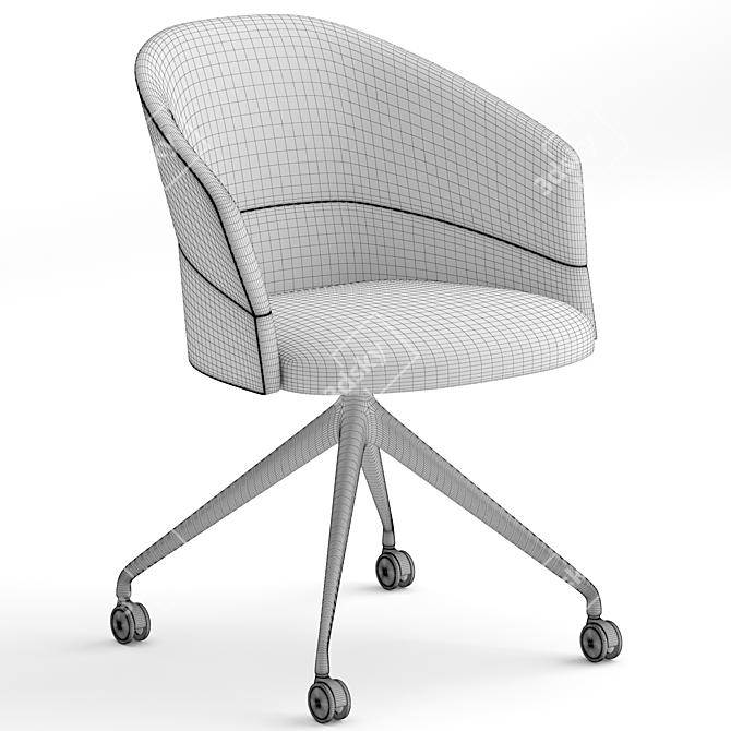 Stylish Copa Office Chair 3D model image 3