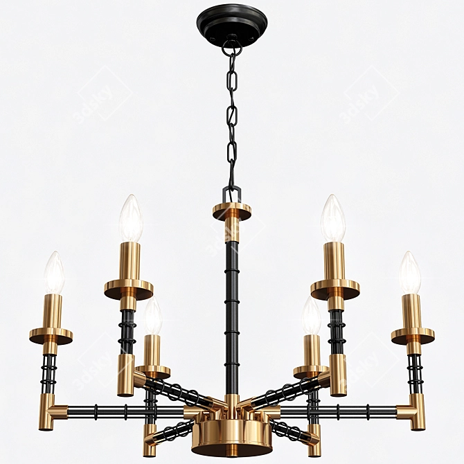 Refraktika Chandelier 6 | Stylish Lighting Solution 3D model image 1