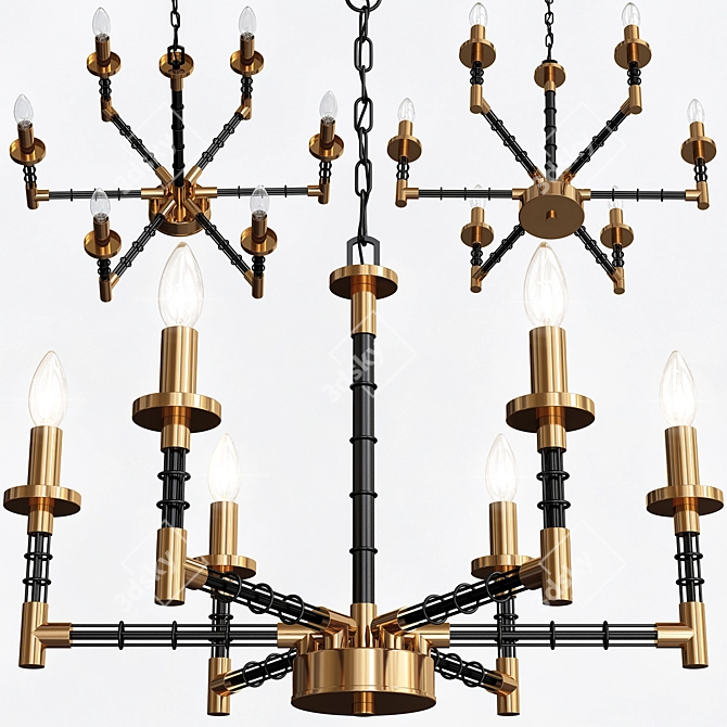 Refraktika Chandelier 6 | Stylish Lighting Solution 3D model image 2