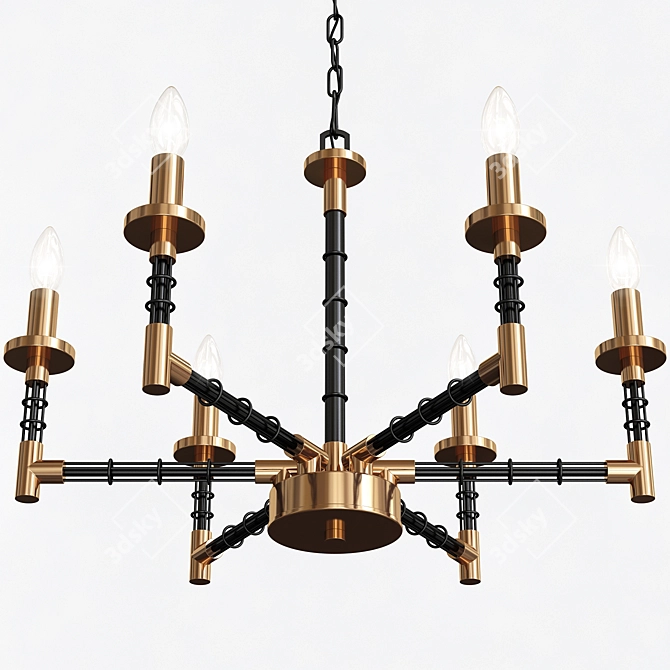 Refraktika Chandelier 6 | Stylish Lighting Solution 3D model image 3