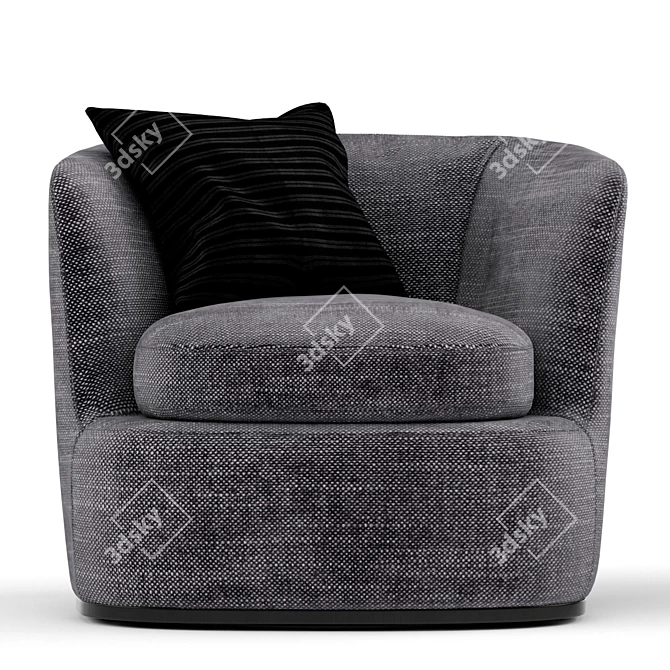 Stylish Maxalto Apollo Armchair 3D model image 4