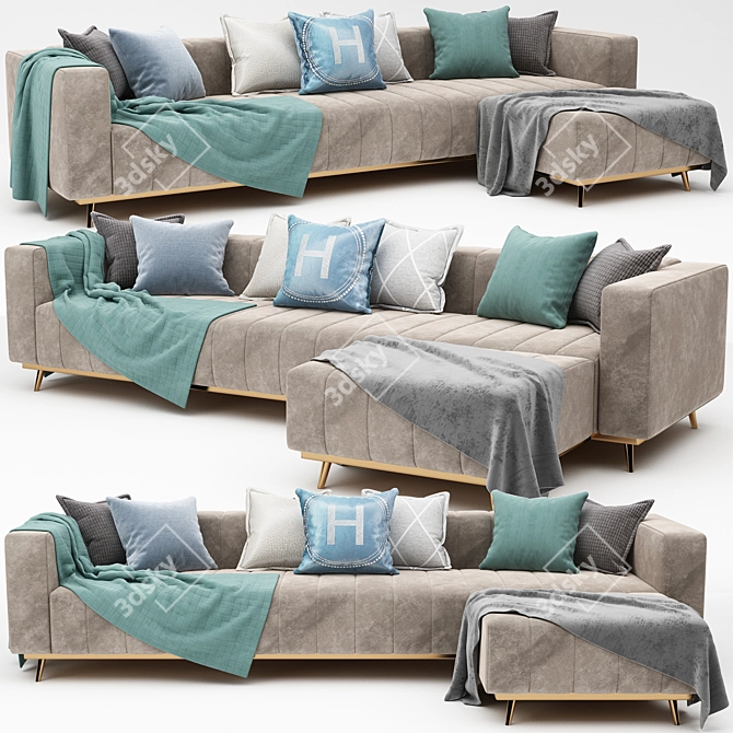 Modern Corn Sofa: Stylish & Versatile 3D model image 3