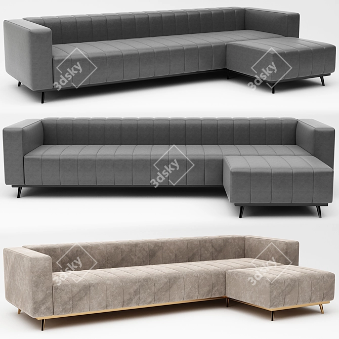 Modern Corn Sofa: Stylish & Versatile 3D model image 4