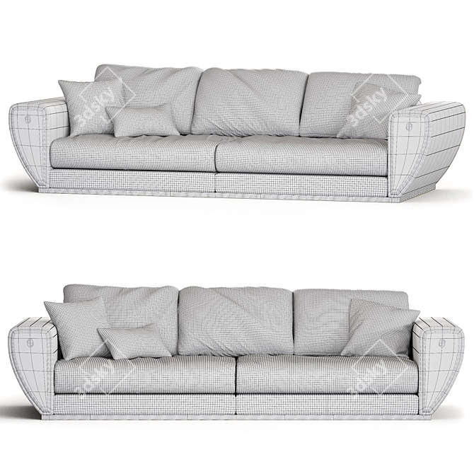 Elegant Pregno Normandie Sofa 3D model image 2