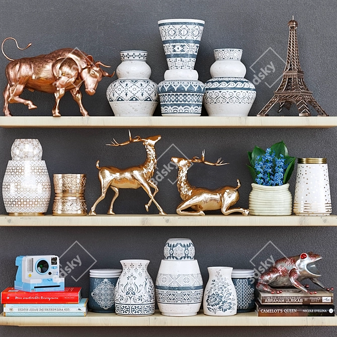 3D Decorative Shelf Display 3D model image 1