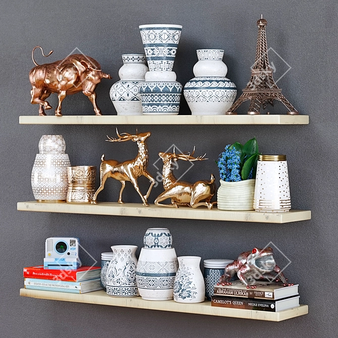 3D Decorative Shelf Display 3D model image 2