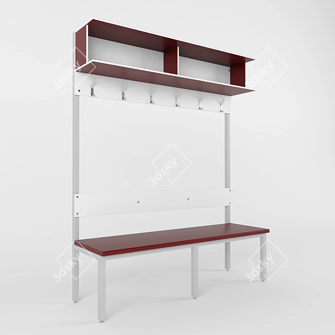 Locker Room Hockey Furniture: Versatile and Stylish 3D model image 2