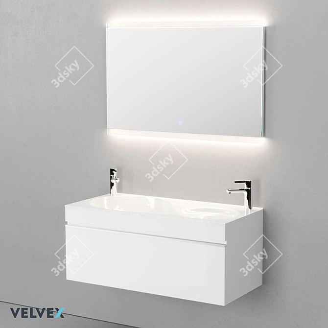 Velvex Otto 100 Bathroom Set 3D model image 1