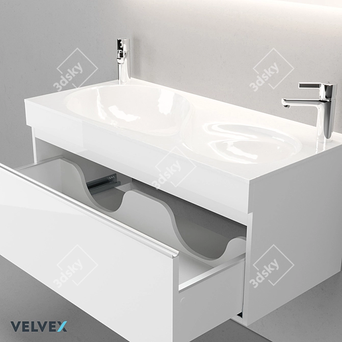 Velvex Otto 100 Bathroom Set 3D model image 3