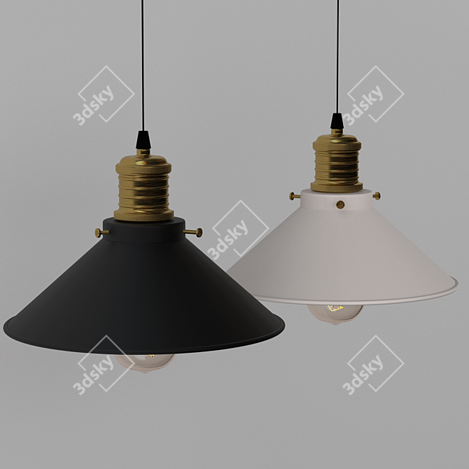 Elegant Scandinavian Pendant Lights 3D model image 1