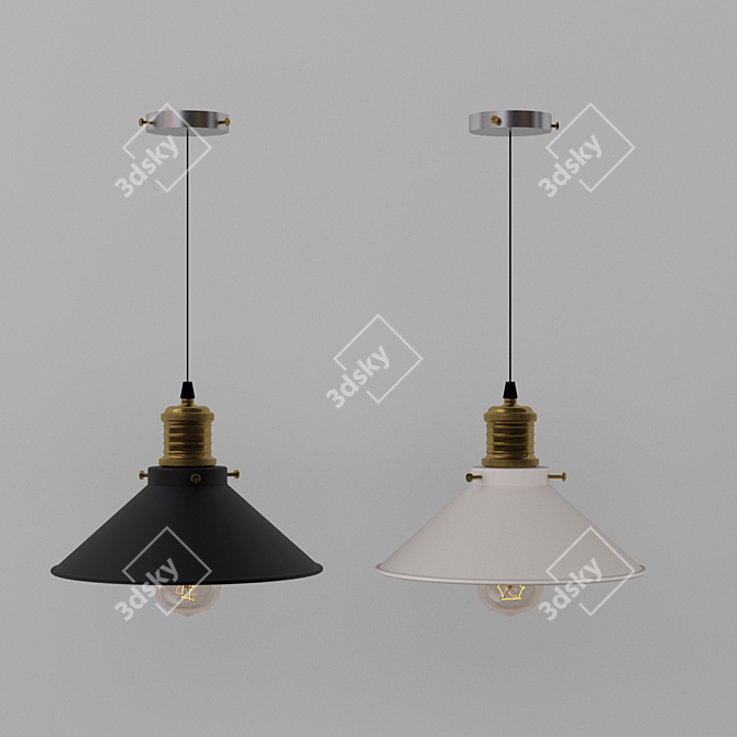 Elegant Scandinavian Pendant Lights 3D model image 3