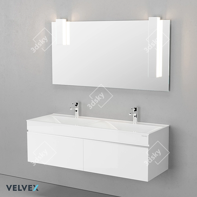 OM Velvex Pulsus 140 - Modern Bathroom Set 3D model image 4