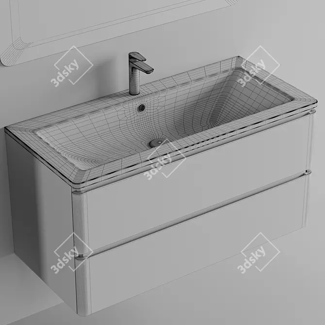 Watercolor Stand with Sink 3D model image 5