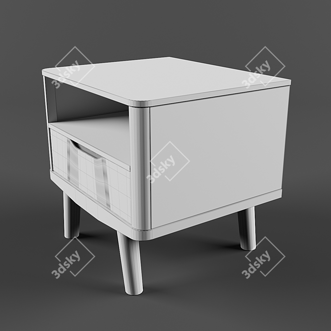 Elegant Bow 1 Bedside Table 3D model image 4