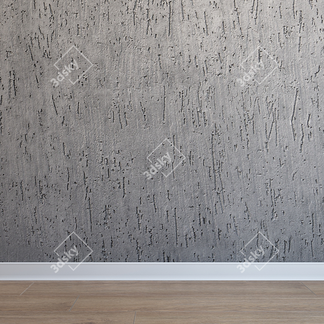 Seamless Ultra HD Stucco Plaster 3D model image 1