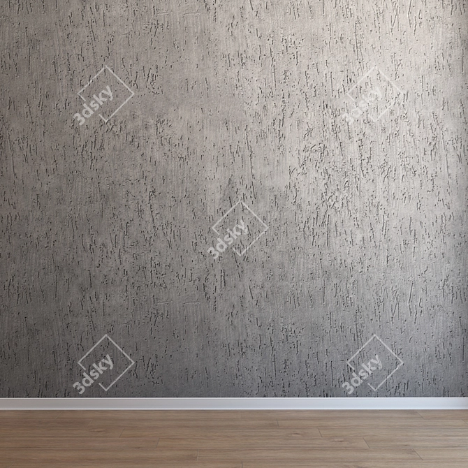 Seamless Ultra HD Stucco Plaster 3D model image 3