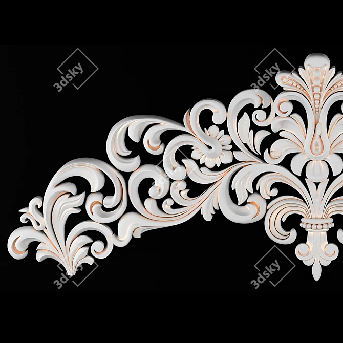 CNC Decorative Cutout Element 3D model image 4