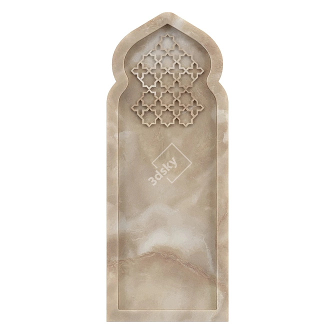 Elegant OM Arch Marble Tile 3D model image 1