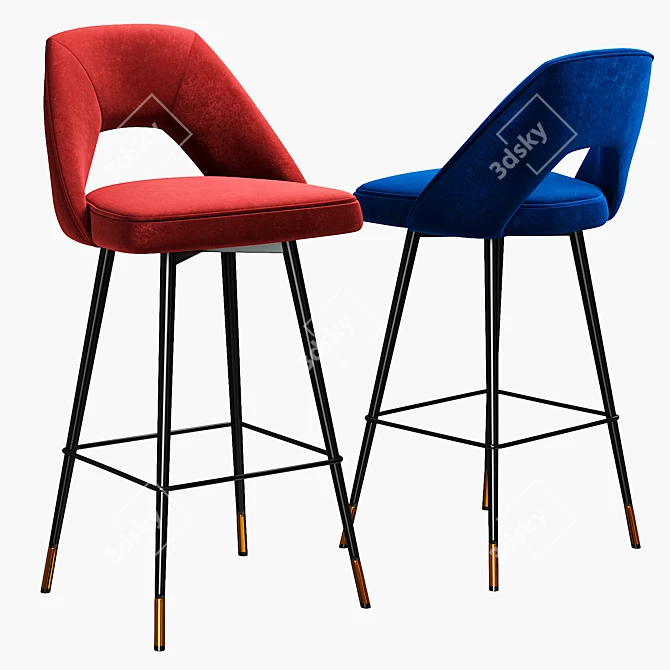 Avorio bar stool by Eichholtz: Elegant and Versatile 3D model image 2