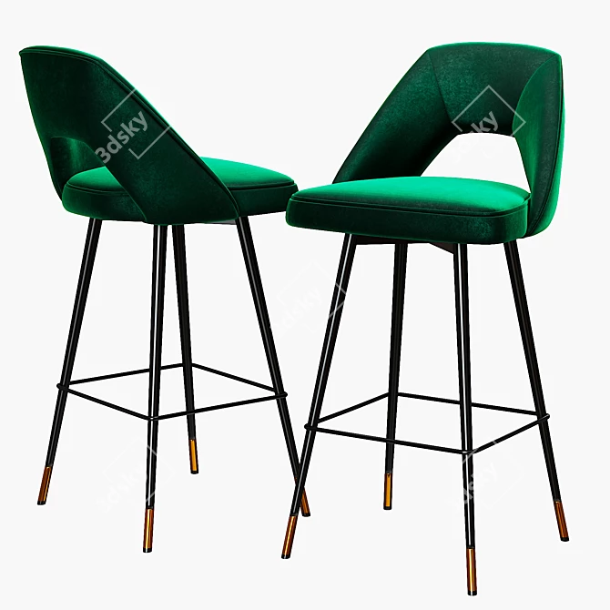 Avorio bar stool by Eichholtz: Elegant and Versatile 3D model image 3