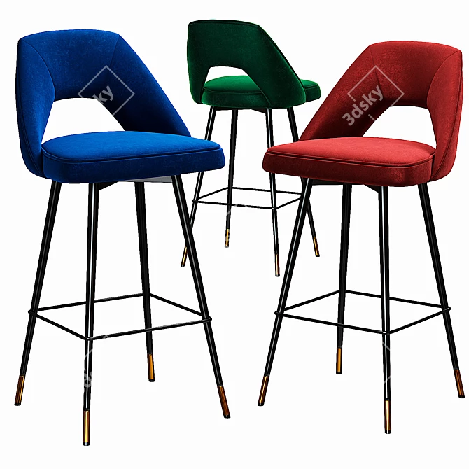 Avorio bar stool by Eichholtz: Elegant and Versatile 3D model image 5