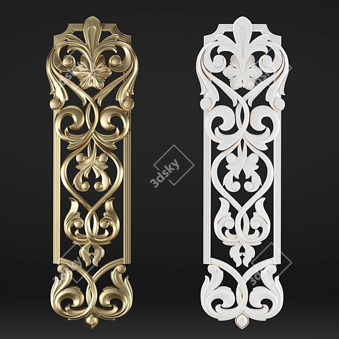 Versatile CNC Decorative Element 3D model image 1