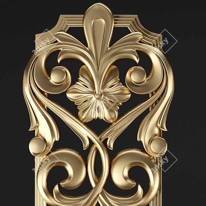 Versatile CNC Decorative Element 3D model image 4